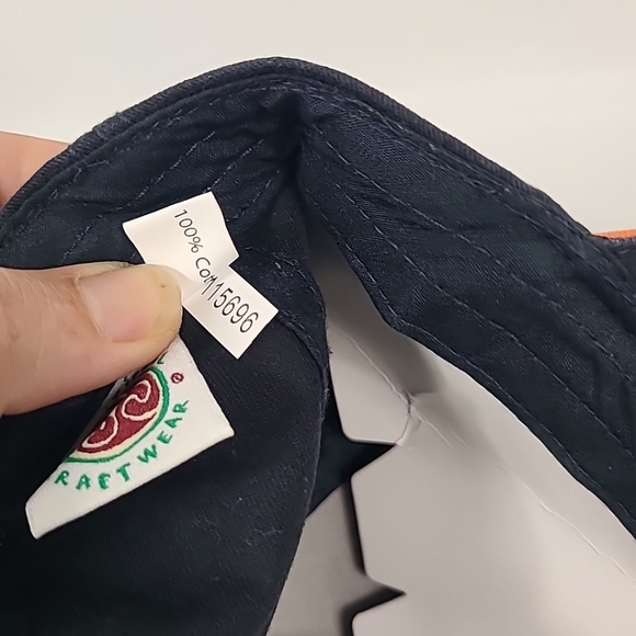 NWT Traditional Craftwear Ireland Hat Black Grey Orange 100% Cotton OS - Picture 9 of 9